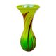 Vase verre soufflé Murano Italie signé F Silviy