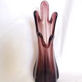 Purple or plum glass vase