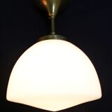 Pair of opaline and bronze suspensions