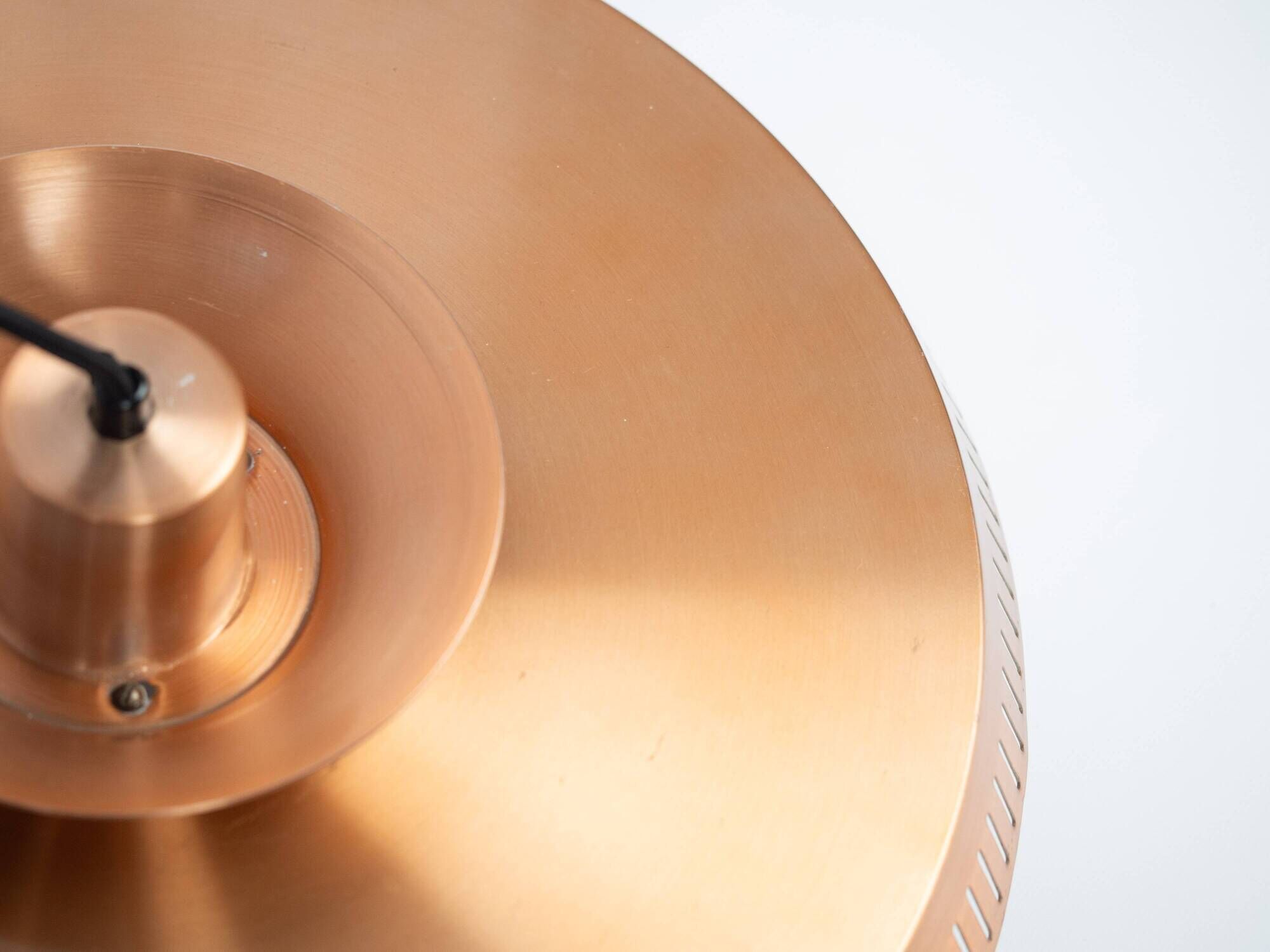 Danish vintage copper lamp from 1960s