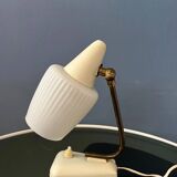 Mid-century art deco style opaline glass desk lamp
