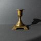 Vintage set of 3 brass candlesticks from the 1940s, various shapes.