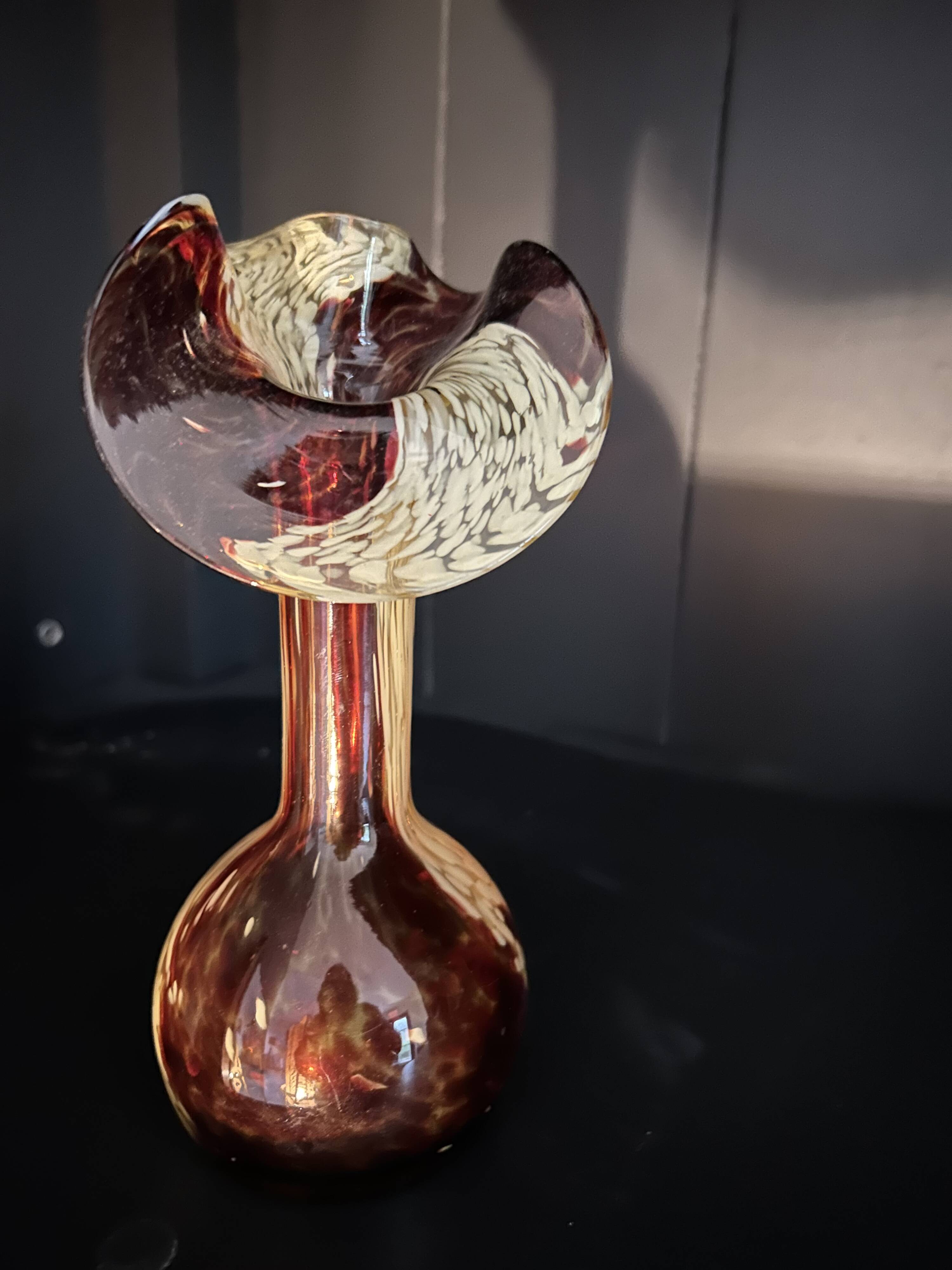 Blown glass vase