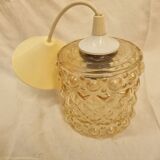 Iridescent glass pendant lamp from 1960