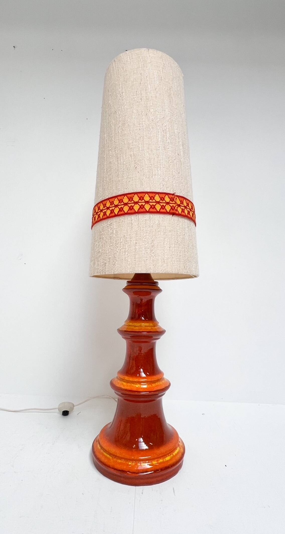 Ceramic fat lava Hustadt Leuchten floor lamp, 1970s