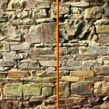 Hourglass floor lamp pop art vintage Mathias 80s orange diabolo