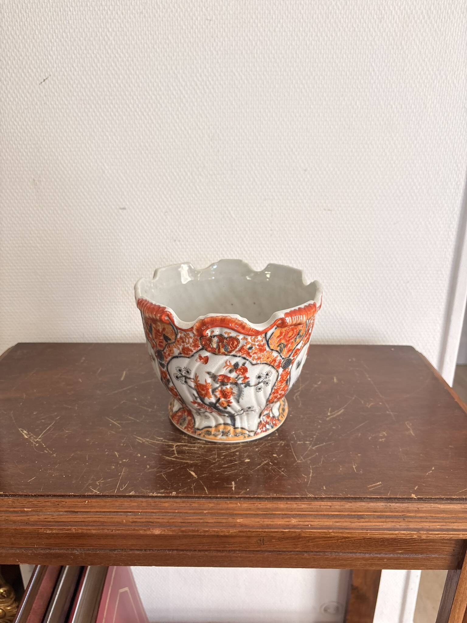 Antique Planter Cache Pot Satsuma Style Imari Japan 19th Century Meiji
