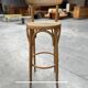 Set of 4 vintage Italian bentwood & cane bar stools, 1970s