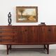 Peinture « The Road by the Pond », design scandinave, années 1970