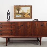 Peinture « The Road by the Pond », design scandinave, années 1970