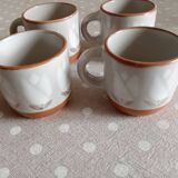 Tasses à café en grès émaillé