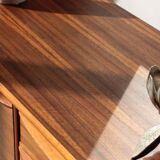 Vintage zebrano and walnut furniture from Morris of Glasgow.