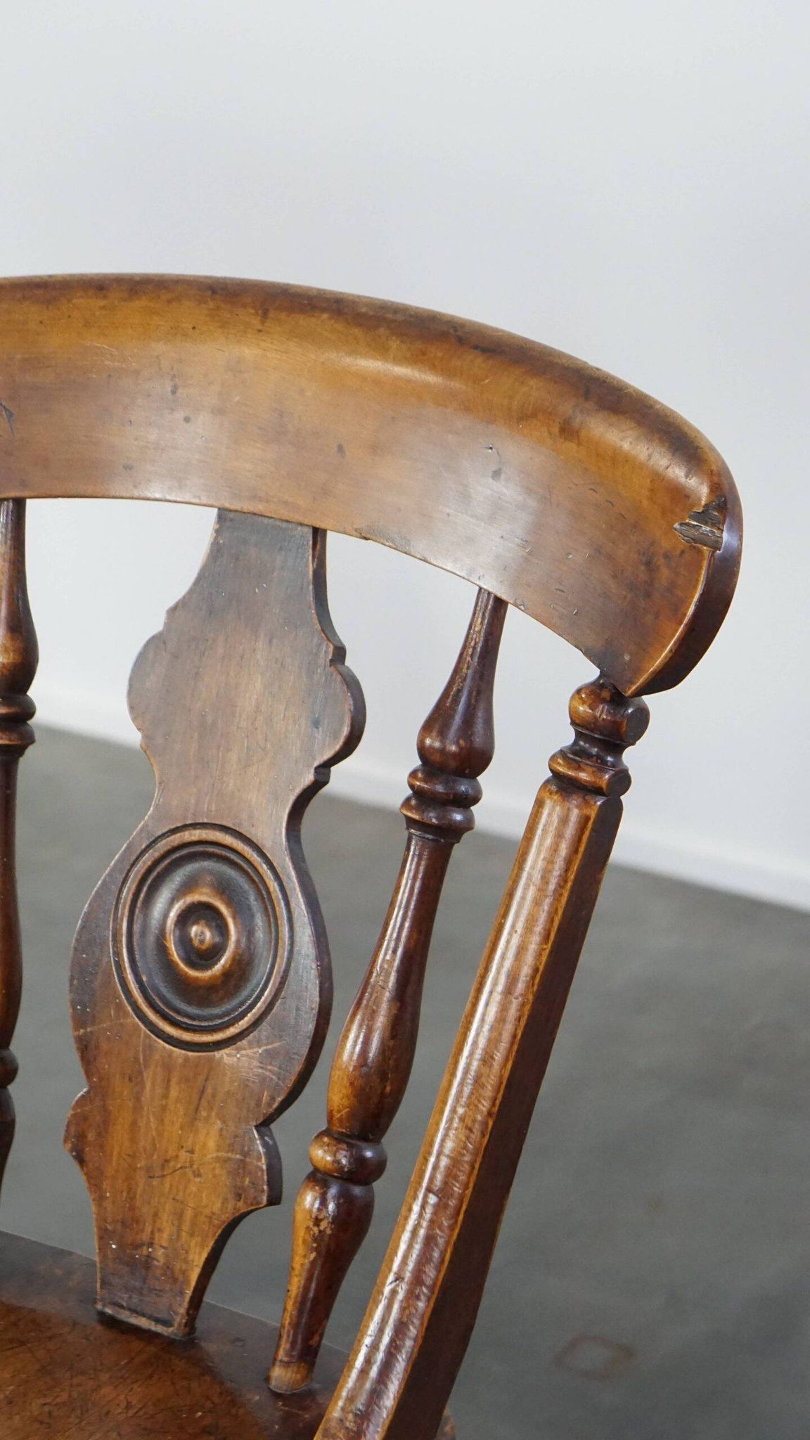 Antique set of 4 wooden dining chairs from the 19th century