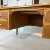 Two-sided oak desk, 50s