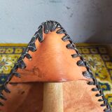 Folding tripod stool in Africa leather