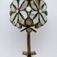 Rare Brutalist Italian Glass Paste and Wrought Iron Table Lamp by Longobard