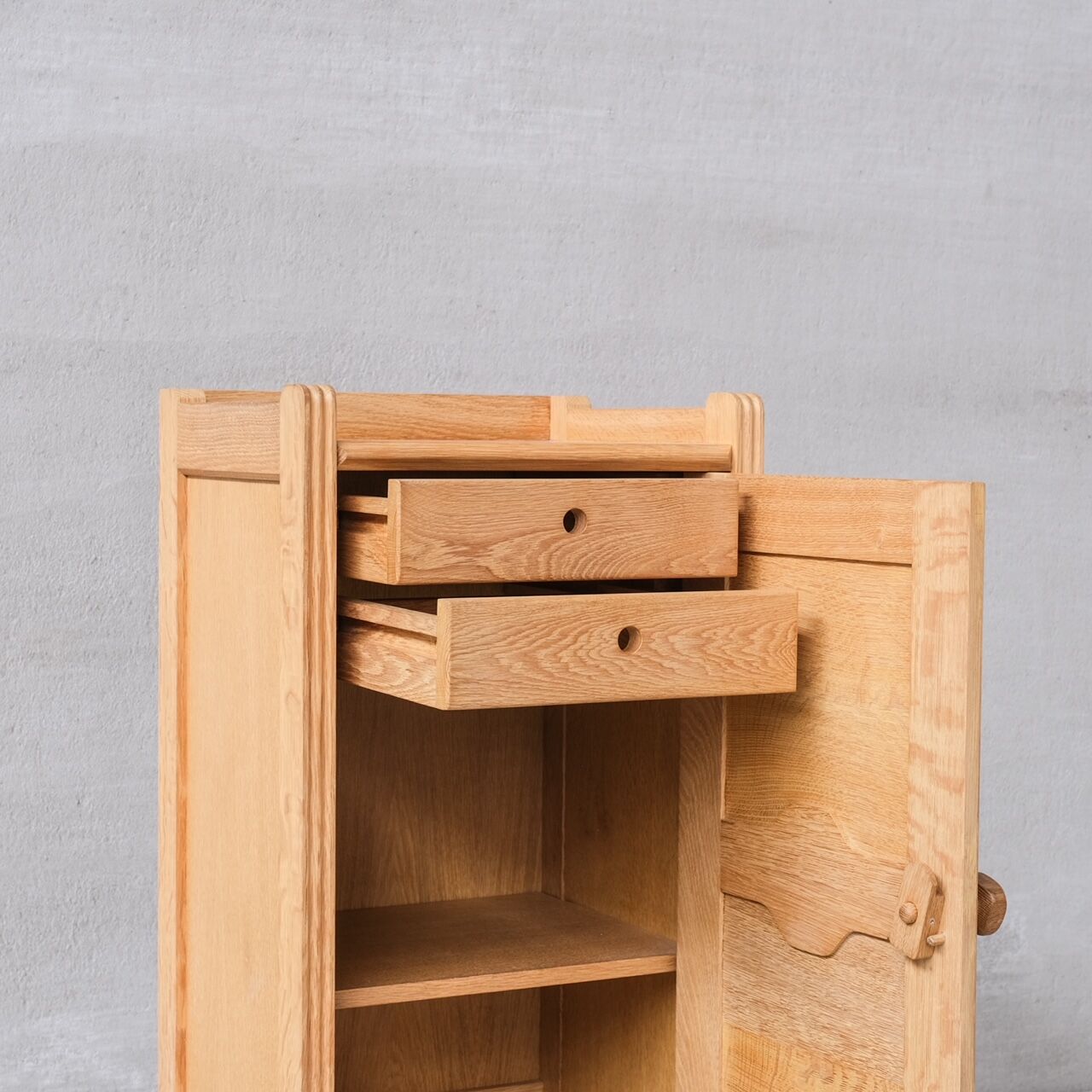 Oak sideboard by Guillerme and Chambron