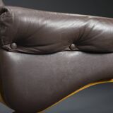 Brown Leather Armchairs by Elsa & Nordahl Solheim for Rybo Rykken & Co., 1970s, Set of 2