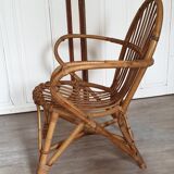 Pair of rattan armchairs