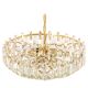 Large chandelier in gilded brass and crystal, by Palwa, Germany, 1970s.