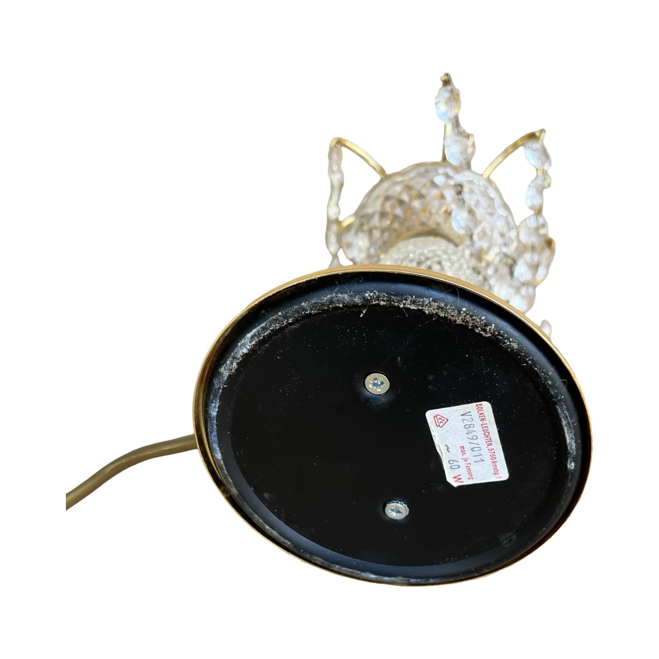 Table lamp, Hollywood Regency, Sölken Leuchten, Germany, 1980s.