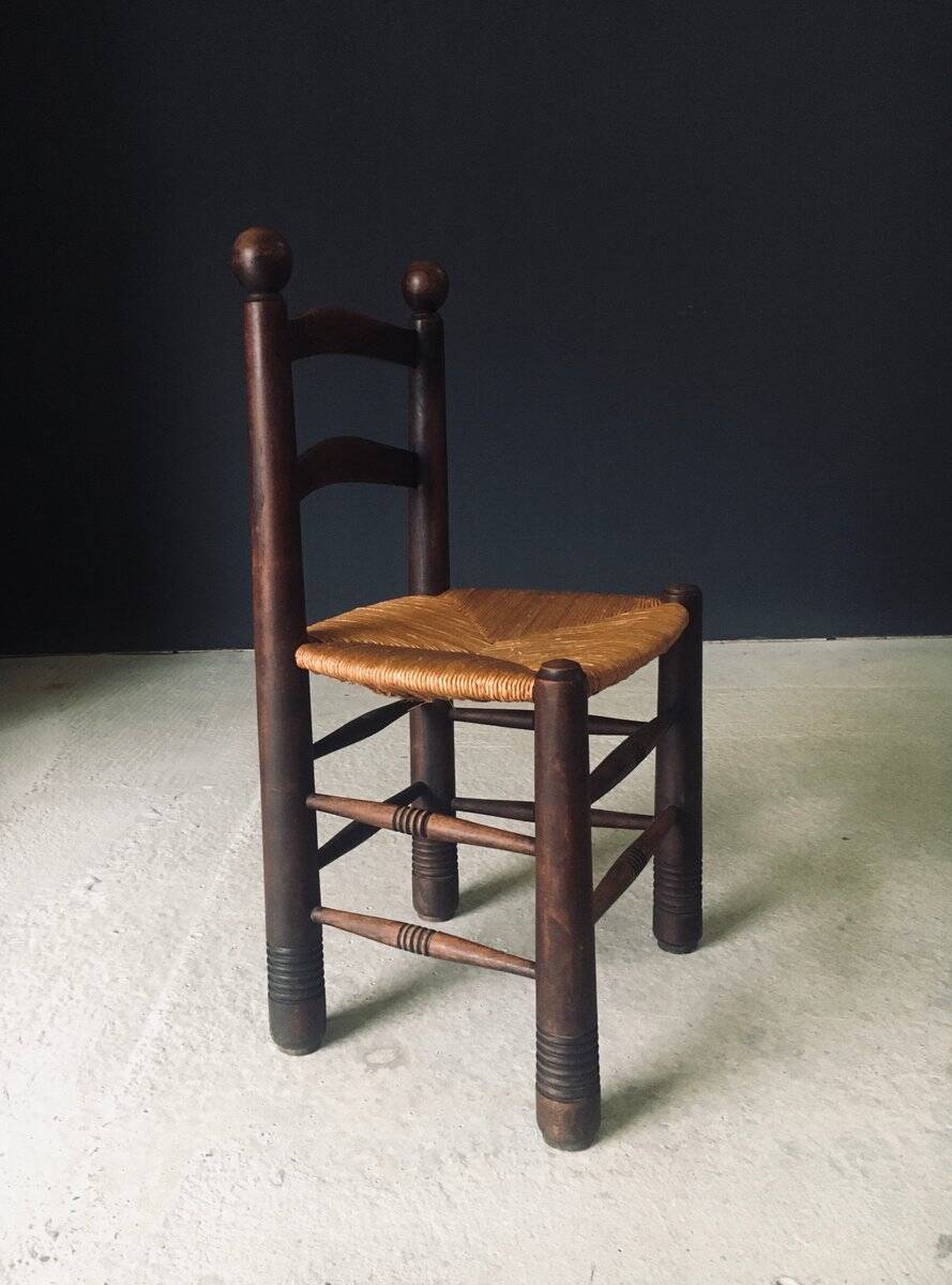 French Provincial Dining Chairs by Charles Dudouyt, France, 1940s, Set of 6