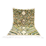 Petit tapis marocain Azilal, authentique tapis berbère vintage marocain