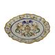 Ancient oval plate in majolica, Italy, late 19th century.