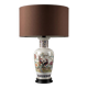Large ceramic lamp signed V.V. Carraresi, traditional decorations.