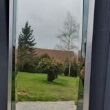 Large mirror mirror rear-view mirror of the 70s 36x136cm