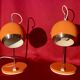 Pair of eye ball lamps, space age, 70s