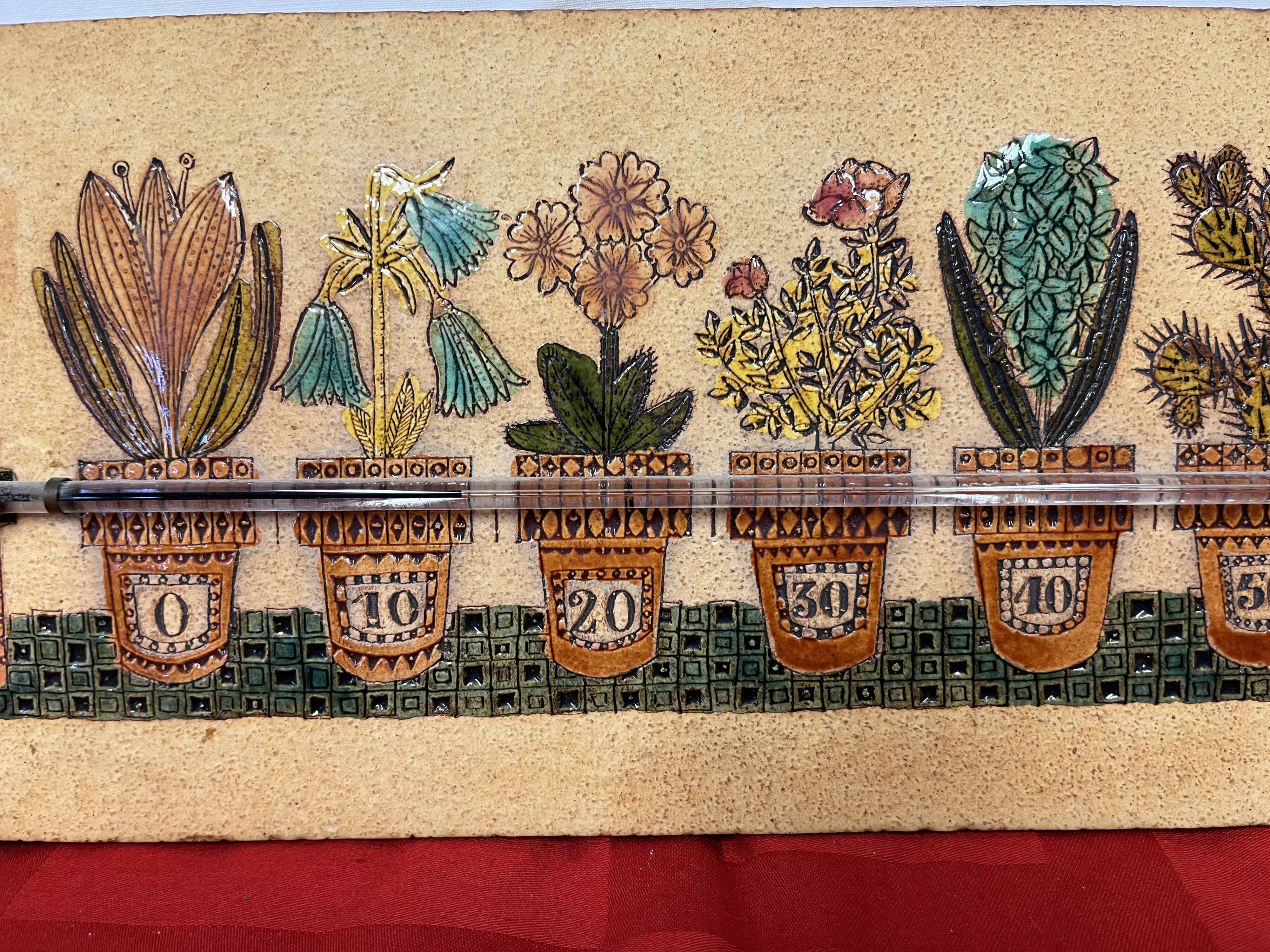 Wall thermometer earthenware Roger Capron