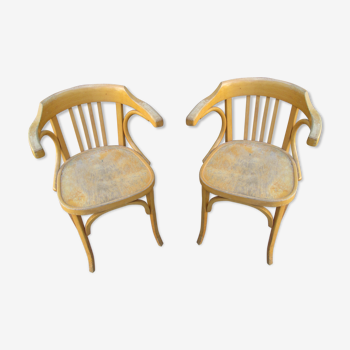 Paire de fauteuils Baumann