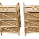 2 commodes chevets bambou et rotin vintage des années 1970