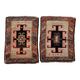 Set of 2 vintage handmade Turkish rugs 57x78 cm