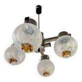Lustre à 4 bras Gaetano Sciolari Mazzega 1970