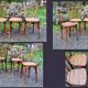 4 bistro chairs 20/30s sitting slatted