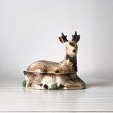 Michel Caugant Terrine deer deer ceramic earthenware vintage