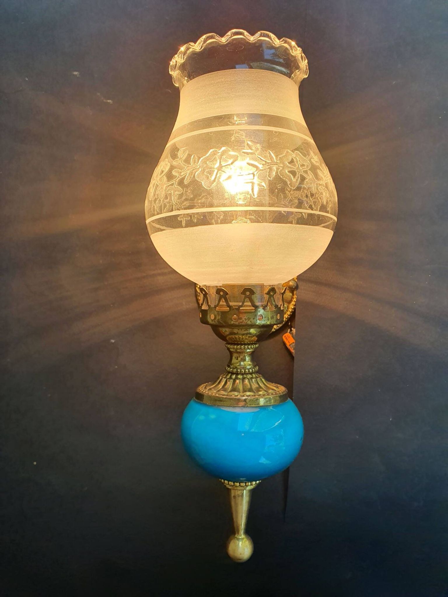 Pair of antique gold wall sconces