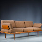 Danish Teak Fd 417 3 Seats Sofa Model Minerva by Peter Hvidt and Orla Molgaard-Nielsen for France &