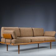 Danish Teak Fd 417 3 Seats Sofa Model Minerva by Peter Hvidt and Orla Molgaard-Nielsen for France &