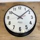 Vintage Black School Wall Clock from Lathem, 1980s