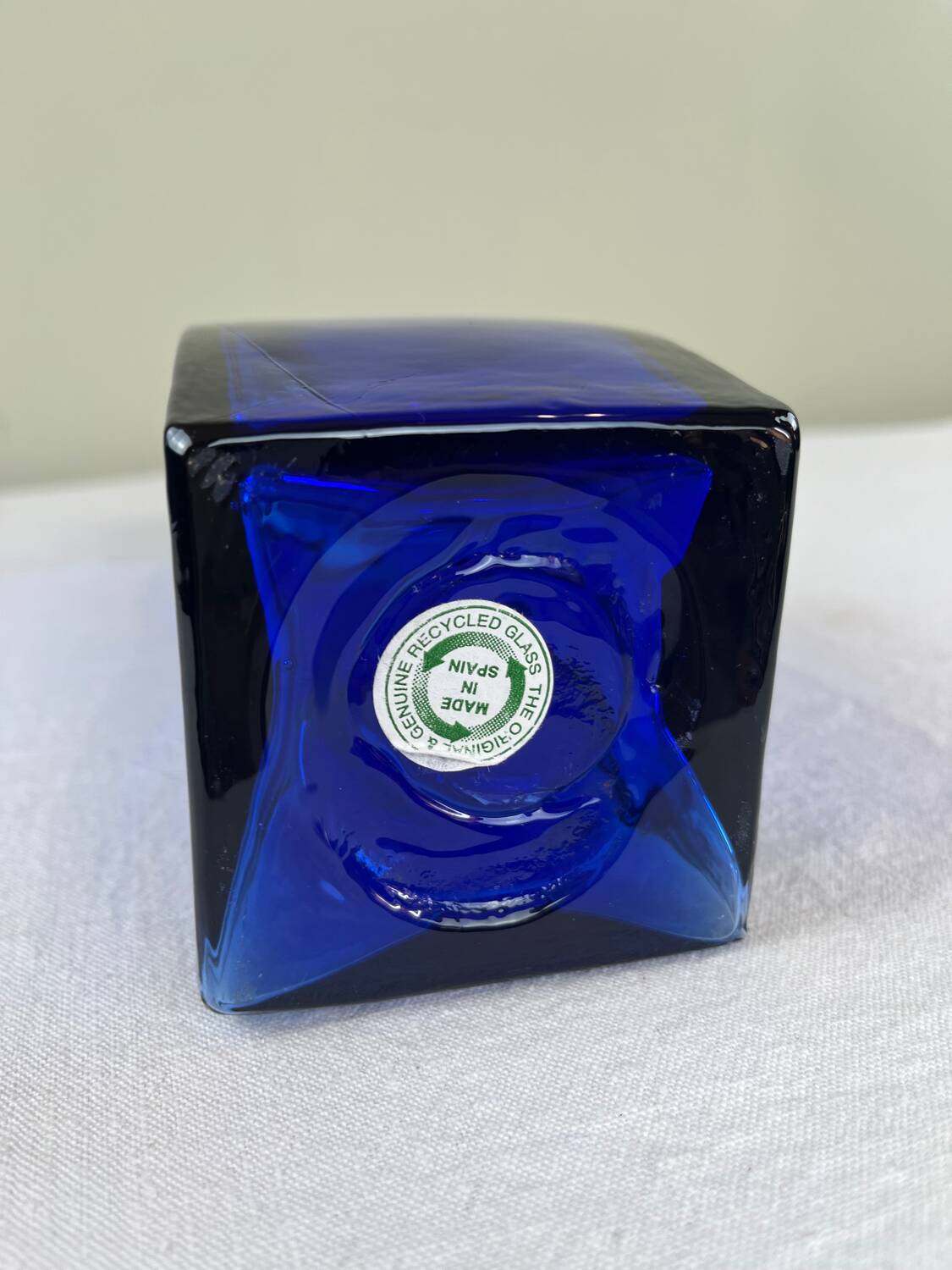 Large cobalt blue bottle