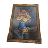 Bouquet de fleurs aquarelle ancien