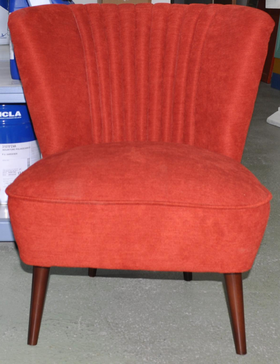 1950s chair red fabric