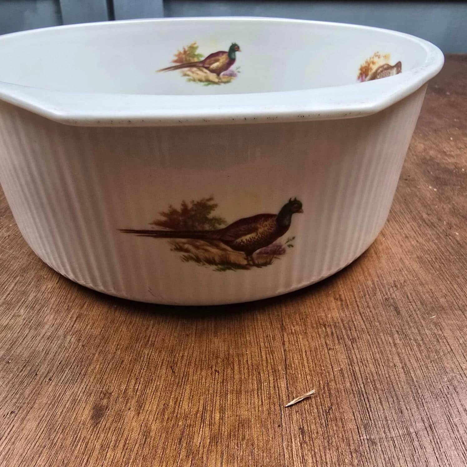 Old porcelain plate from Sarreguemines Digoin – Hunting decoration