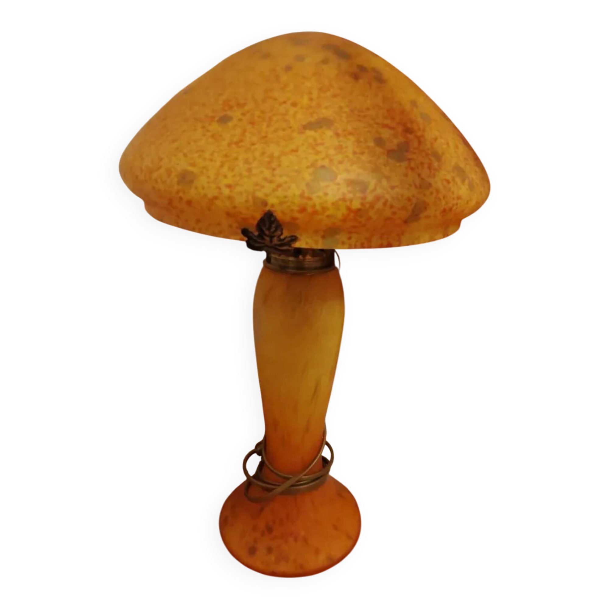 Magnificent Art Nouveau lamp in the shape of a mushroom.
