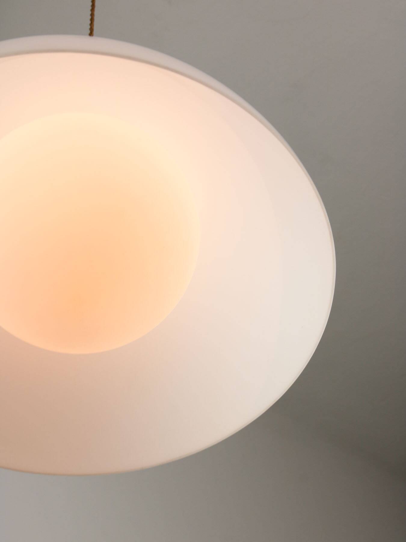 Italian Space Age Pendant in Brass and Acrylic Glass, 1970s