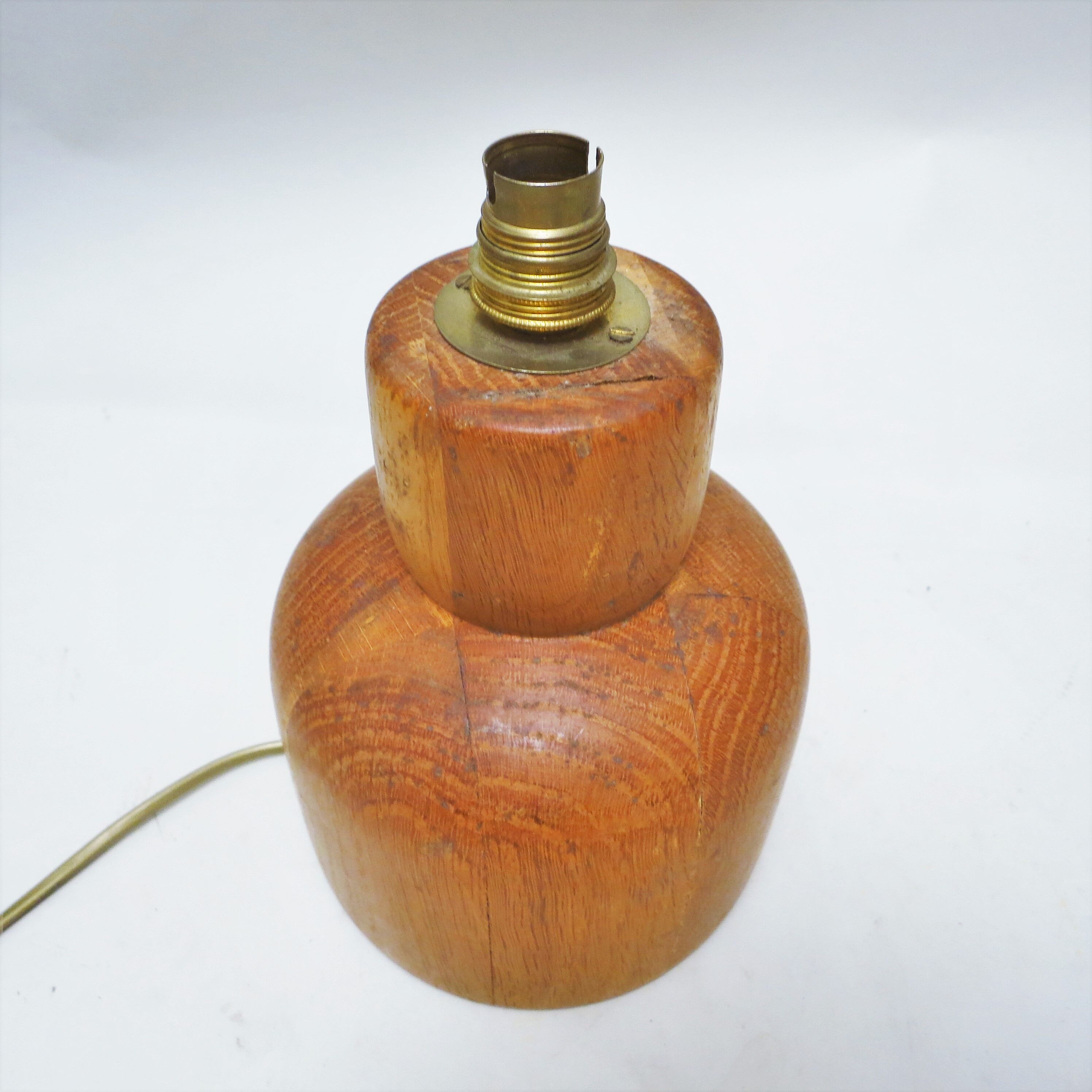 Solid wood lamp 70s