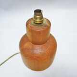 Lampe en bois massif Années 70
